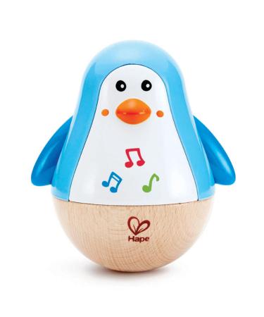 Hape tumbler penguin tumbler with sound blue from 6 months Single
