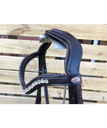 Countrypride ANATOMICAL BRIDLE ABRAM DIAMANTE BROWBAND WITH ANTI SLIP RUBBER REINS BLACK & BROWN Black Pony - Buy Online on SooperMarket.com