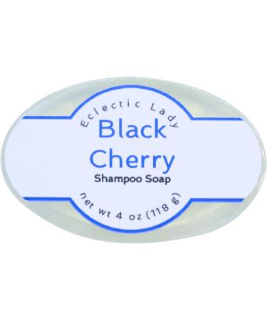 Eclectic Lady Black Cherry Shampoo Soap Bar with Pure Argan Oil Silk Protein Honey Protein and Extracts of Calendula Flower Aloe Carrageenan Sunflower - 4 oz Bar