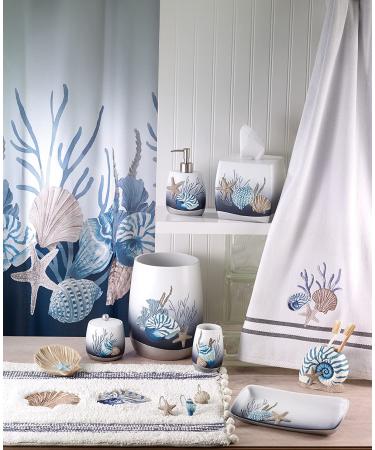 Avanti Linens Blue Lagoon Covered Jar Organizer - Oceanscape Inspired Home Decor - Buy Online on SooperMarket.com