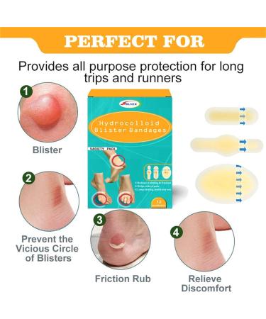 Hydrocolloid Bandages for Blister Prevention and Acne Removal - Waterproof Tape for Feet - Cellulite Remover - One Size - Buy Online on SooperMarket.com