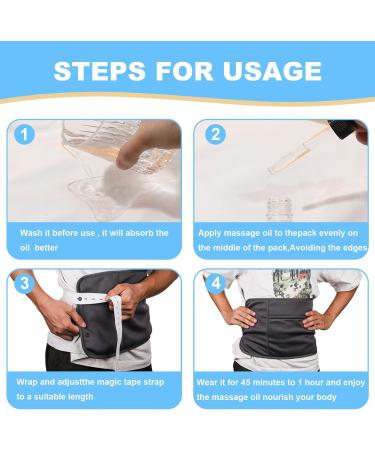 4-Hour Reusable Castor Oil Pack for Belly Neck & Chest Relief | Comfortable Massage Belt - Dark Gray - Buy Online on SooperMarket.com