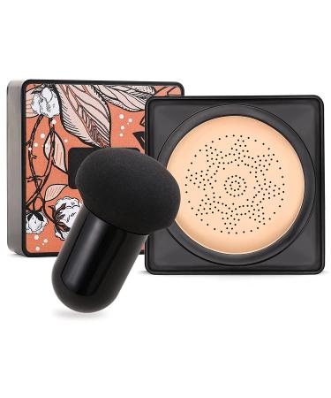Mushroom Head Air Cushion Foundation BB Cream Moisturising Concealer Lightweight & Smoothing Flawless Moisturising Oil Control Even Skin Tone Makeup Base Natural