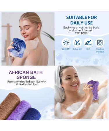 Yiclick Exfoliating African Net Sponge 3 Pcs - Body Scrubber and Washcloth Set for Shower and Bath - Exfoliating Loofah Sponge for Smooth Skin - 3 Count - Buy Online on SooperMarket.com