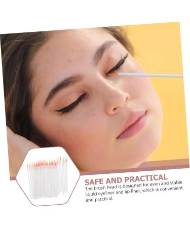 Baluue 200 Pcs Disposable Eyeliner Brush Liquid Eye Liner Beauty Tools Detail Liner Brush Nylon White - Buy Online on SooperMarket.com