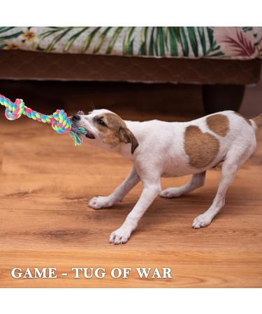 Aitmexcn Indestructible Dog Rope Toy - 37 Inch Tough 5 Knots Chew Toy for Large and Medium Dogs - Buy Online on SooperMarket.com