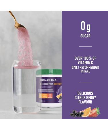 Organika Electrolytes Defence with Elderberry and Echinacea- Citrus Berry & Electrolytes Powder- Pineapple Passionfruit Sachets- On the Go Hydration and Electrolyte Replenishment 3.5g x 20ct Defence + Electrolytes Powder - Buy Online on SooperMarket.com