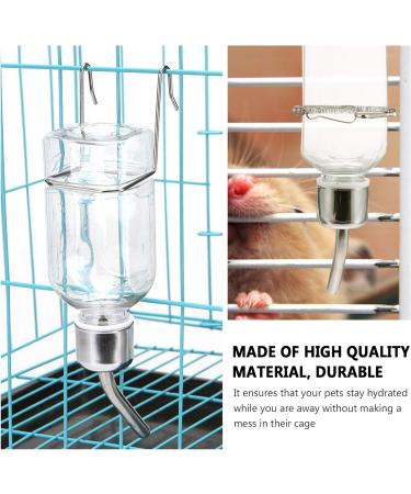 Balacoo 2 Pcs 180ml Guinea Pig Water Bottle No Drip Plastic Automatic Rabbit Water Feeder Hanging Fountains Pet Drinking Bottle with Hooks Springs for Amall Animals Transparent - Buy Online on SooperMarket.com