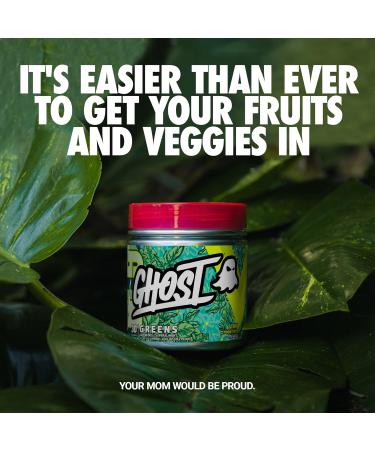 GHOST Greens Superfood Powder - 30 Servings - 19 Super Greens & Reds Fruits Vegetables Spirulina & Chlorella Prebiotics 10 Billion CFU Probiotic & Digestive Enzymes - Gluten-Free (Lime) - Buy Online on SooperMarket.com