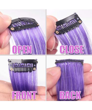 48 Pcs Colorful 21 Inch Straight Clip in Hair Extensions - Rainbow Multi-color Synthetic Long Hairpiece for Women, Girls, and Kids - 24 Colors, Perfect for Parties and Highlights - Buy Online on SooperMarket.com