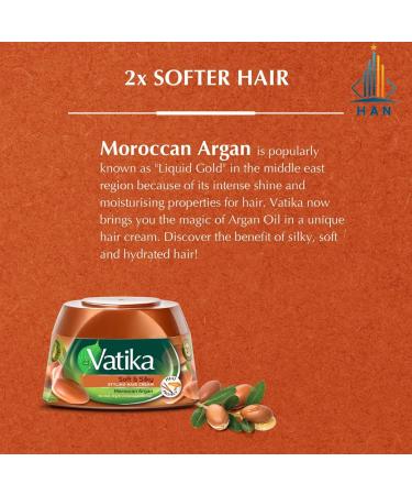 Vatika Naturals Nourish & Protect Hair Cream - Henna Almond & Aloe Vera with Argan Oil | 140ml International Shipping - Buy Online on SooperMarket.com