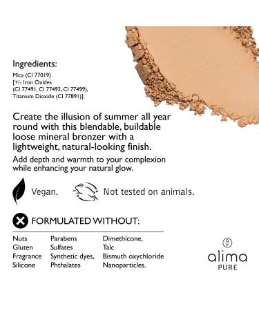 Alima Pure Matte Bronzer Powder - Talc-Free Natural Face Contour Makeup (Mauna Loa, 0.15 oz) - Buy Online on SooperMarket.com