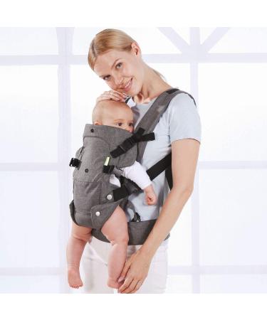Baby Soft Carrier for Newborn - Ergonomic 4-in-1 Sling Wrap for Infants 7-45lbs - Grey - Buy Online on SooperMarket.com