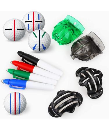 8 Pack Golf Ball Marker Set - Liner, Drawing Marker, Stencil, and Color Markers for Alignment and Marking Tool in Golf - Buy Online on SooperMarket.com