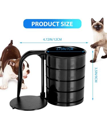 Pet Food Scoop with Measuring Lines - Injection Molded Plastic Cup for Dogs, Cats, Birds - Dishwasher Safe - 1 C, 3/4 C, 1/2 C, 1/4 C - Buy Online on SooperMarket.com