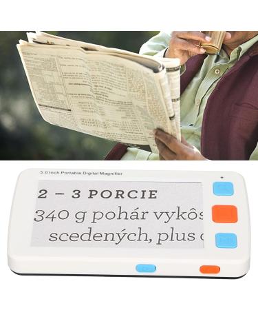 Portable Digital Magnifier Reading Aid | 5.0 Inch LCD Screen | Handheld Electronic Reading Aids 4X-32X Zoom | Memory Function | UK - Buy Online on SooperMarket.com