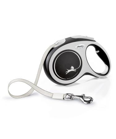 flexi retractable leash New Comfort - Black- L 60kg/5m belt Black L 60kg/5m belt