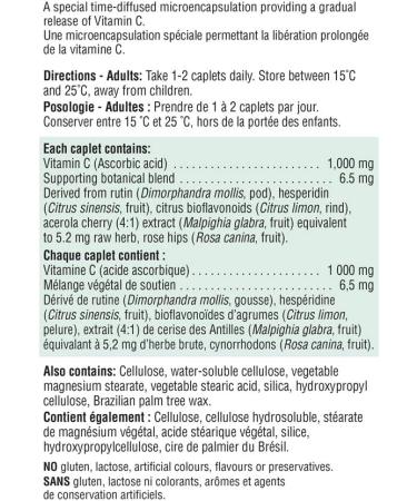 Jamieson Vitamin C 1 000 mg Timed Release Caplets 100 Count (Pack of 1) & Omega-3 Select 1 000 mg - Buy Online on SooperMarket.com