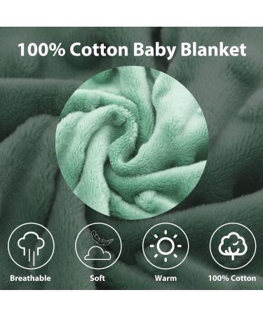 Baby Blanket Swaddle Wrap Winter for Boys Girls | Soft Thick Infant Sleeping Wrap | Warm Unisex Receiving Blankets 6-12 Months (Green Leaves) - Buy Online on SooperMarket.com