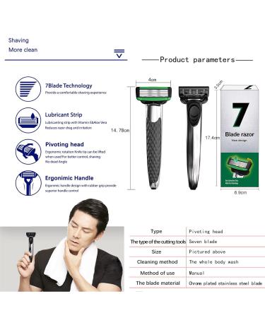 7-Layer Replaceable Metal Shaving Set Precise Grooming Experience | Durable Thanksgiving Gift - Buy Online on SooperMarket.com