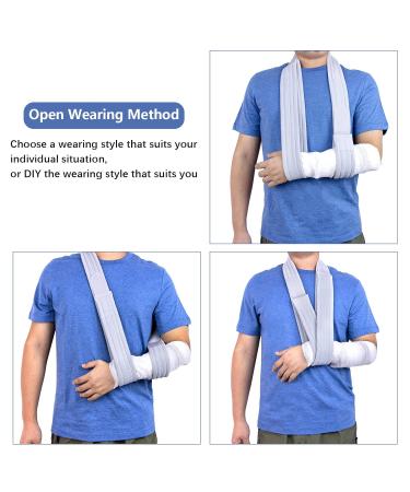 Yeloumiss Adjustable Arm Sling - Lightweight Shoulder Support for Men and Women - 63 inch (Dark Blue) - Buy Online on SooperMarket.com