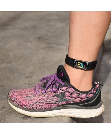 Hook and Loop Ankle Band for Compatible with Fitbit Charge 5 Fitness Tracker  Sport Ankle Band for Men and Women Medium Black - Buy Online on SooperMarket.com