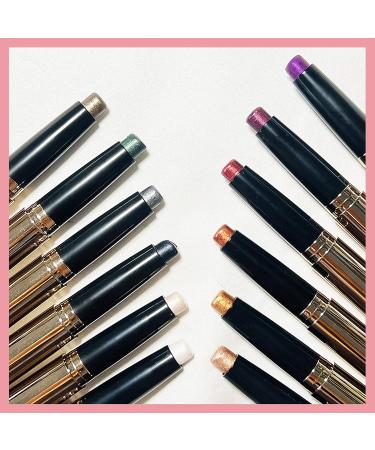 iGuzvaw Cream Eyeshadow Stick 2-IN-1 Pencil Crayon Makeup | Waterproof & Long Lasting Eye Shadow | Hypoallergenic & Multi-Dimensional - 06 Rose Red Shimmer - Buy Online on SooperMarket.com