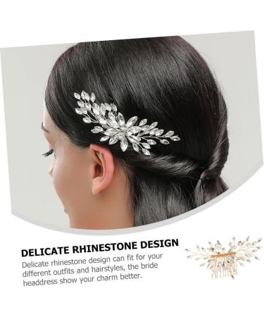 Didiseaon hair European and American headgear manual crystal modeling Accessories rhinestones Metal decorate Hair piece wedding bride comb accessories hairpin hair comb Miss - Buy Online on SooperMarket.com