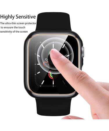 Lovrug 2 Pack Apple Watch Case 40mm SE/Series 6/5/4 - Tempered Glass Screen Protector - Ultra-Thin Bumper - Full Coverage iWatch Cover (Pink/Black) - Buy Online on SooperMarket.com