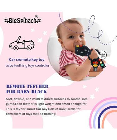 BIGSPINACH Baby Teething Keys Toys Set - Gothic Car Key Baby Teether Combo for 6 to 12 Months Toddler (Black) - Buy Online on SooperMarket.com