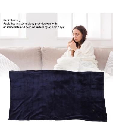 TOPINCN USB Heating Blanket - Electric Heated Throw Adjustable 3 Levels Soft Polyacrylonitrile Fiber Cozy Royal Blue - Perfect for Living Room & Travel - Buy Online on SooperMarket.com