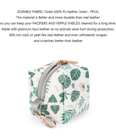 Stylish Techsome Pacifier Holder & Strap | Clip for 2 Pacifiers | Perfect for Travel & Outdoor Activities | Green Baby Utensils - Buy Online on SooperMarket.com