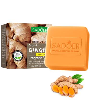 Turmeric Soap Handmade Turmeric Soap Bar for Face & Body Pure Tumeric Soap for Acne Dark Spots Hyperpigmentation Smooth Skin Tender Clean Skin Dirt Moisturize Hydrate Erase Fine Lines Firm Pore