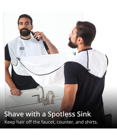 Beard King Beard Bib Apron for Men - Original Cape As Seen on Shark Tank - Hair Catcher for Shaving & Trimming - Grooming Gifts for Dad or Husband - White - Buy Online on SooperMarket.com