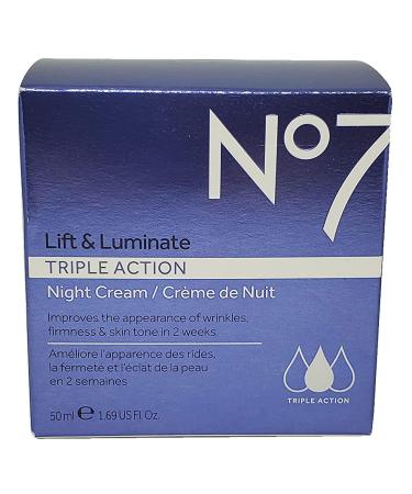 Boots No7 Lift & Luminate Night Cream 1.6 Fl Oz - Anti-Aging Skincare - Buy Online on SooperMarket.com
