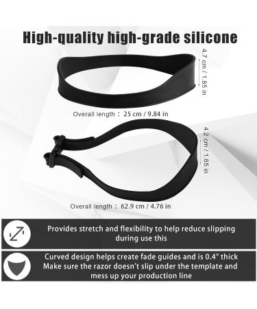 Hair Trimming Guide Men Black Hair Cut Guides Fade Cutting Tool with 2 Hair Bands Adjustable Neckline Shaving Template for Home Use Barber Shops Hair Salons Makeup Rooms - Buy Online on SooperMarket.com