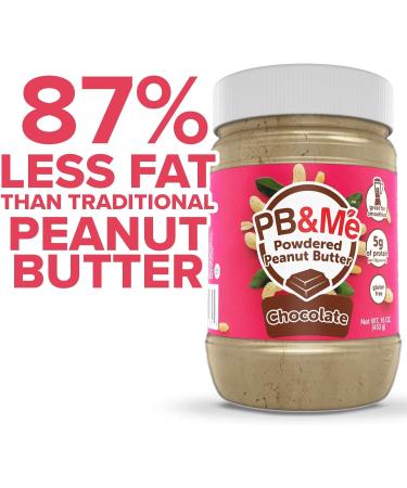 PB&Me Sugar Free Peanut Butter Powder - Powdered Peanut Butter No Sugar for Low Calorie Snacks & Powdered Peanut Butter - Chocolate Peanut Butter Powder Peanut Powder for Smoothies - Buy Online on SooperMarket.com