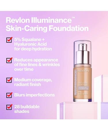 Revlon Illuminance Hyaluronic Acid Liquid Foundation - 117 Light Beige (1 Pack) - Buy Online on SooperMarket.com