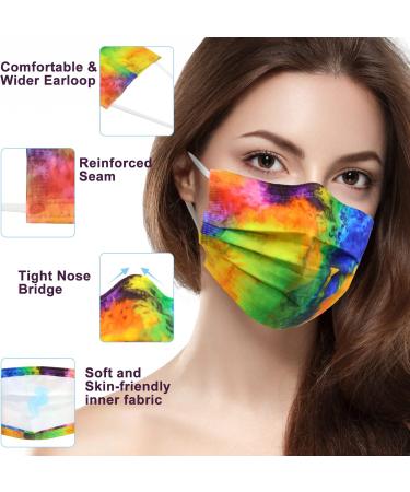 Individually Wrapped Tie Dye Disposable Face Masks - Breathable Design - Buy Online on SooperMarket.com