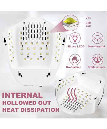 96w Rechargeable UV Nail Lamp | Cordless LED Light for Gel Nails | Portable Handle, Auto Sensor & 4 Timers | Professional Nail Curing Tool - Buy Online on SooperMarket.com