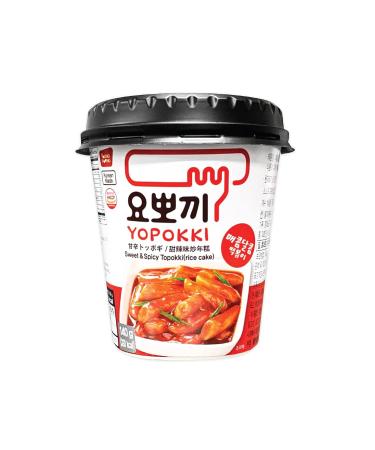 Yopokki Double Pack Sweet/Spicy + Jjajang Beans - Tteokbokki Rice Cake Cups - 260g OG Asia - Authentic Korean Snack - International Shipping - Buy Online on SooperMarket.com