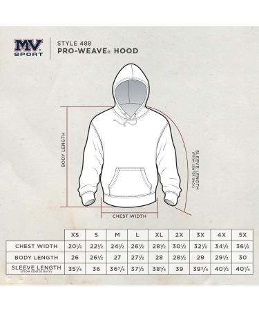 MV Sport Cool Fleece Hoodie - Heavyweight Men's Sweatshirt in Black XXL - Buy Online on SooperMarket.com