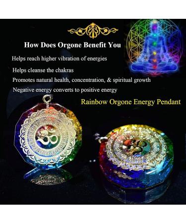 Sinymilk Om Aum Symbol Energy Protection Orgonite Pendant Reiki Healing Stones Necklace - Buy Online on SooperMarket.com
