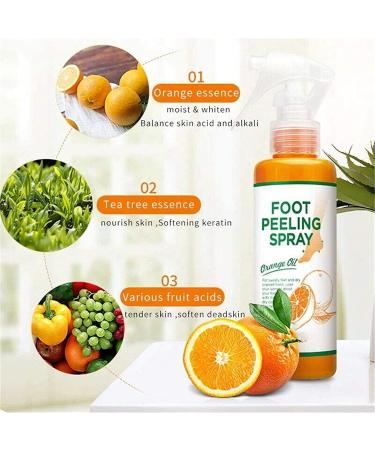 Foot Peeling Spray with Orange Oil Exfoliate Dead Skin & Calluses Fast | Hydrating & Nourishing Formula - Buy Online on SooperMarket.com