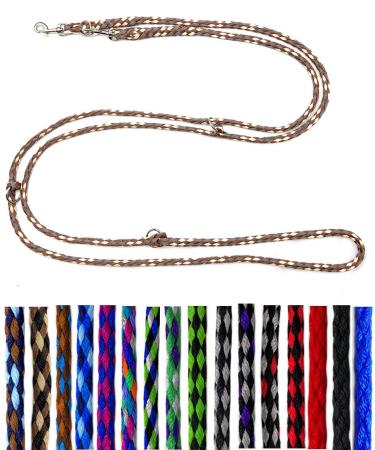 Dog linen small dogs up to 15 kg / double linen 4-way adjustable 2.40m / 2.80m / 3.50m guiding leash very light & robust (3.50m 4-fold adjustable country (brown-gray beige)) 3.50m 4-Flichtic Country (brown-gray beige)