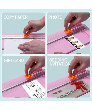 Portable Paper Cutter Guillotine Paper Trimmer Scrapbooking with Security Safeguard for Standard Cutting of A2 A3 A4 A5 Paper  Photos or Labels - Pink - Buy Online on SooperMarket.com