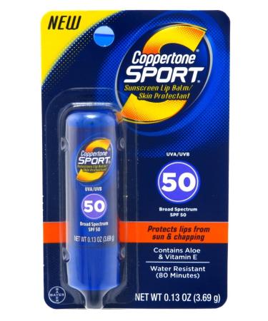 Coppertone Spf50 Sport Lip Balm 0.13 Ounce (3ml) (6 Pack)