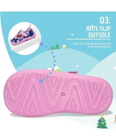 FANTURE Toddler Water Shoes - Aqua Sneakers for Boys and Girls - Size 4 Toddler - Navy/Pink - Buy Online on SooperMarket.com