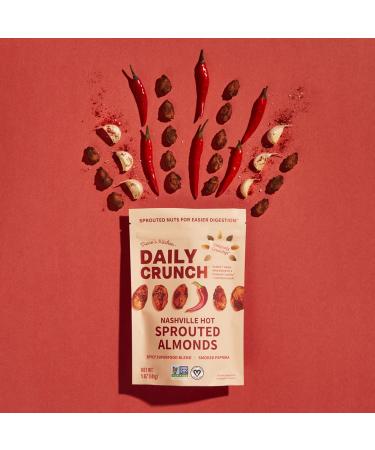 Sprouted Nashville Hot Almonds 5oz (Pack of 2) - Crunchy, Keto-Friendly, Vegan Snack - Buy Online on SooperMarket.com