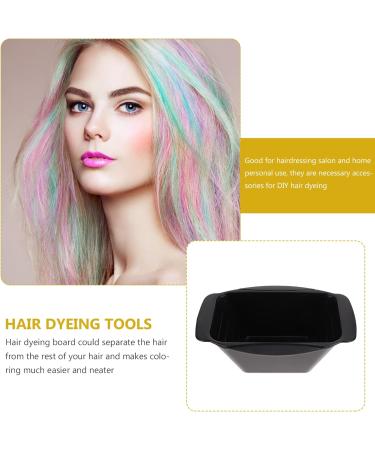 Minkissy 1 Set Hair Coloring Tools Hair Dying Cream Bowl Highlighting Board with Teeth Hair Colour Board Highlight Board for Hair Barber Salon Hairdressing Tools Modeling Abs Balance Board Black - Buy Online on SooperMarket.com